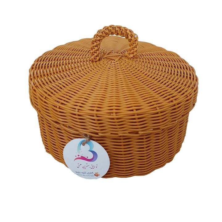 سبد نان و سبزی حصیر بافی کلبه بلوط مدل روشنک